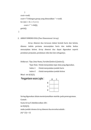 Array Dimention | DOCX