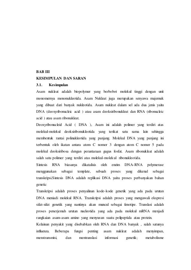 Makalah asam nukleat Makalah asam nukleat