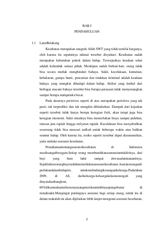 Makalah Asuransi Kesehatan Bpjs