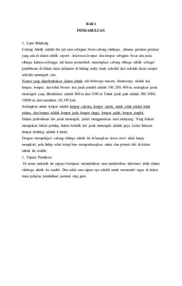 Makalah Atletik Lari
