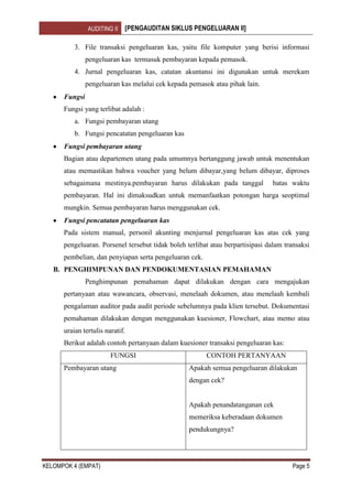 Makalah Auditing Ii Kel 4 Audit Siklus Pengeluaran Ii Jiantari C 301 Makalah Auditing Ii Kel 4 Audit Siklus Pengeluaran Ii Jiantari C 301
