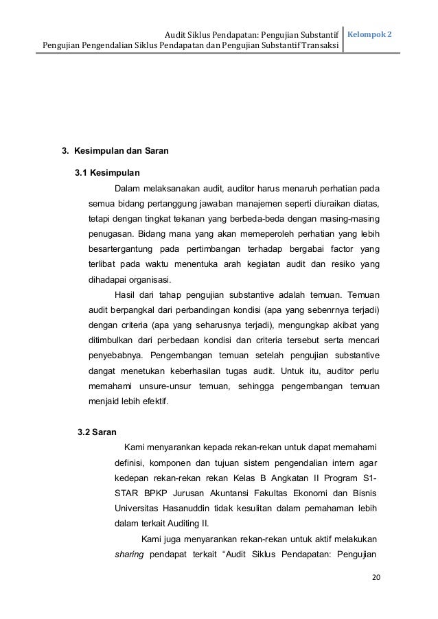 Makalah Audit Laporan Keuangan Dan Tanggung Jawab Auditor