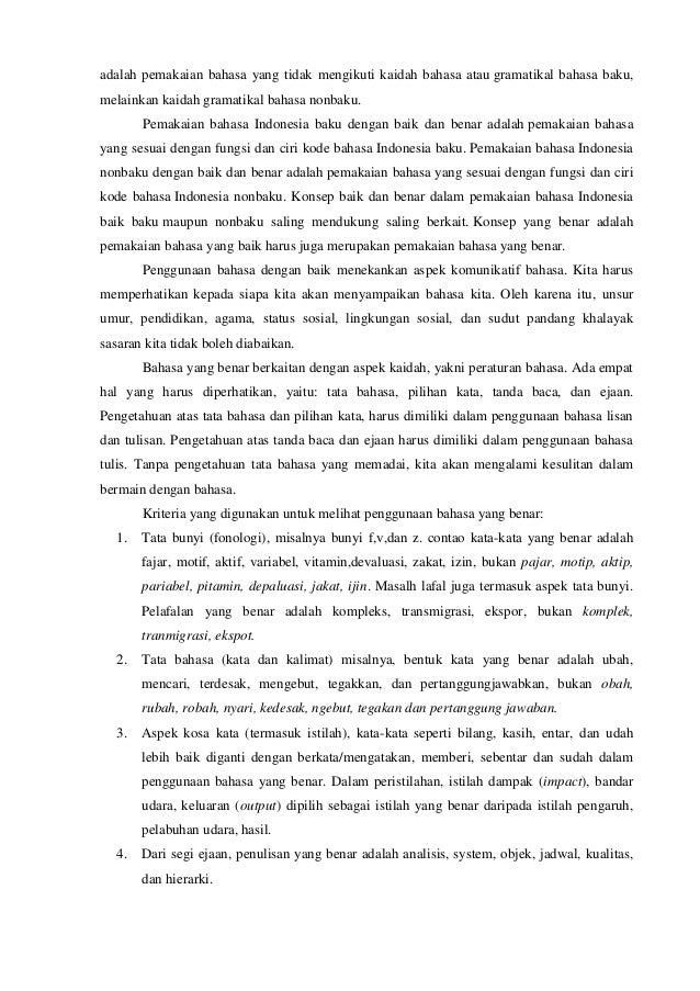 Makalah Bahasa baku dan bahasa nonbaku Makalah Bahasa baku dan bahasa nonbaku