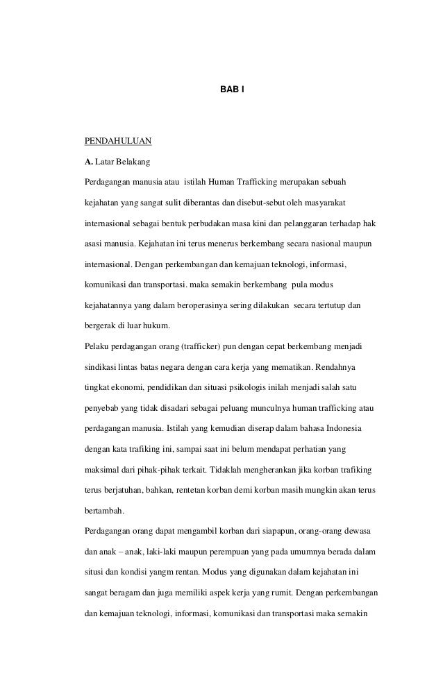 Makalah Human Trafficking