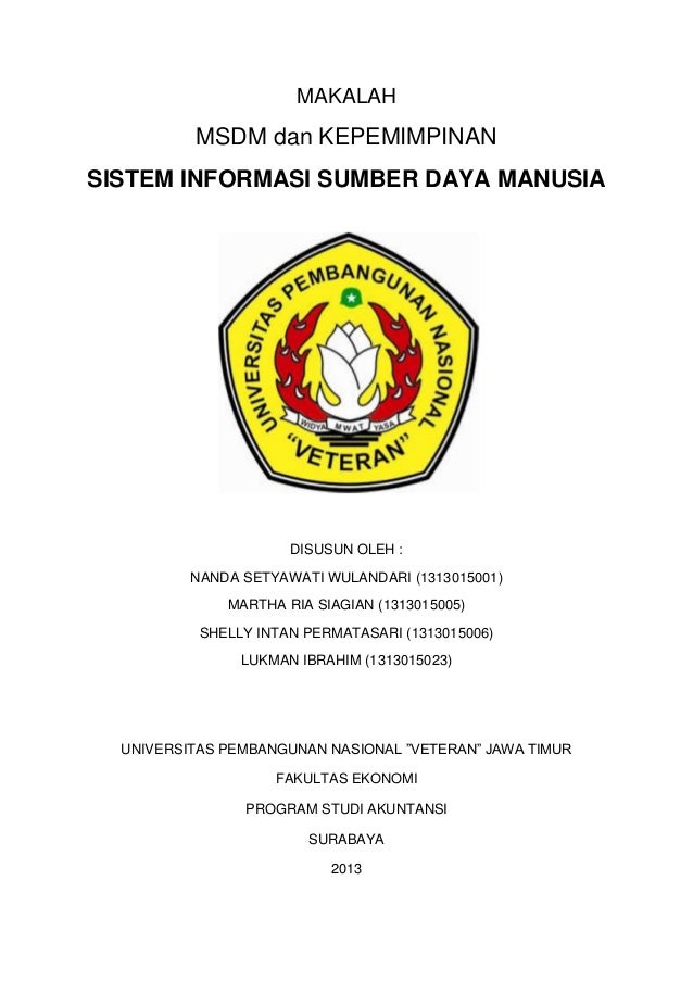 Bab 3 Sistem Informasi Sumber Daya Manusia Bab 3 Sistem Informasi Sumber Daya Manusia