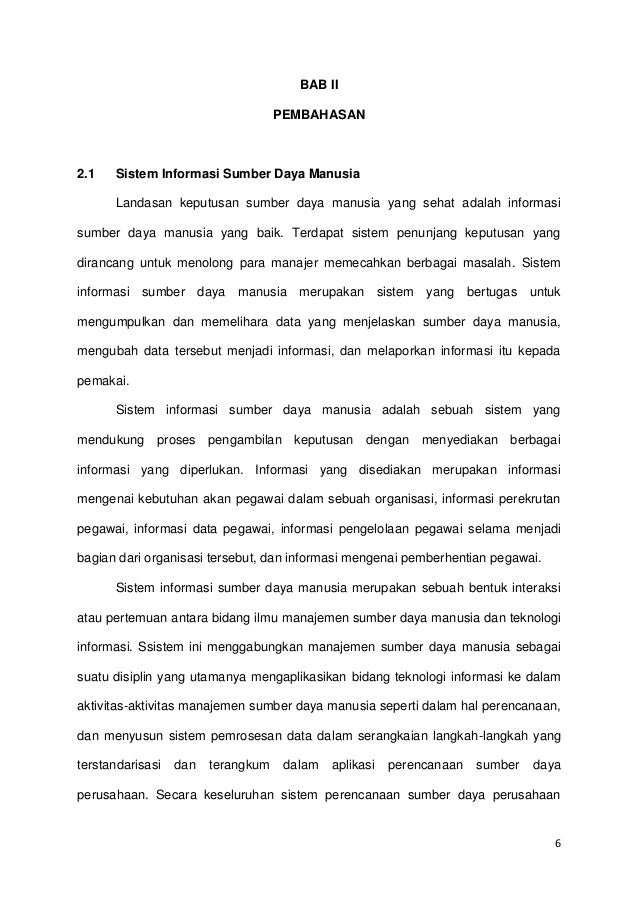 Bab 3 Sistem Informasi Sumber Daya Manusia Bab 3 Sistem Informasi Sumber Daya Manusia