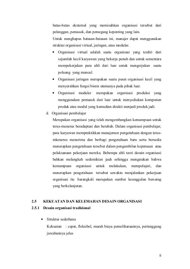 Makalah bagan desain organisasi manajemen Makalah bagan desain organisasi manajemen