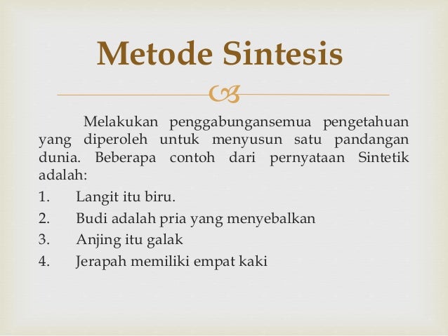 Tesis sintesis antitesis adalah