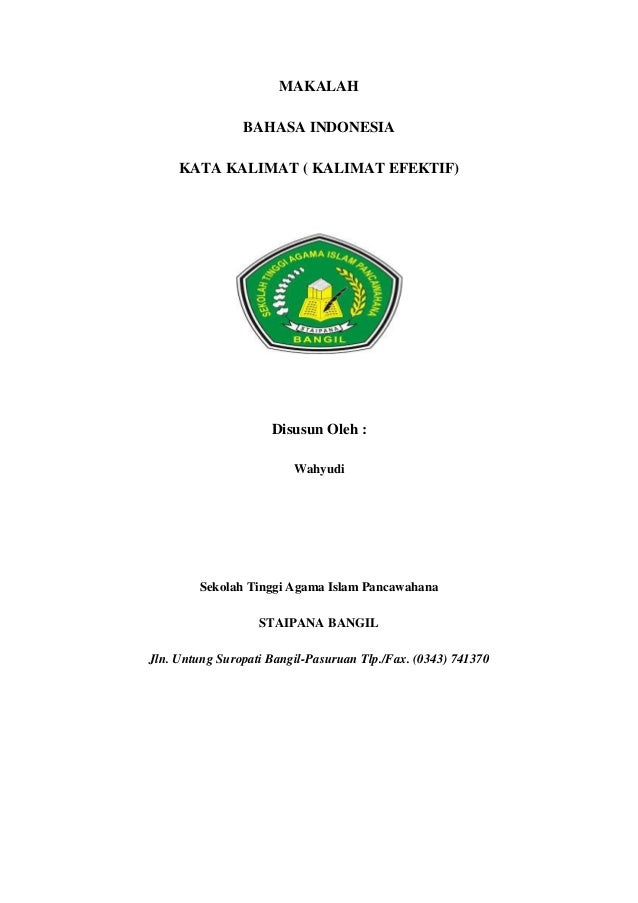 Contoh Makalah Bahasa Indonesia Tentang Kalimat Pdf