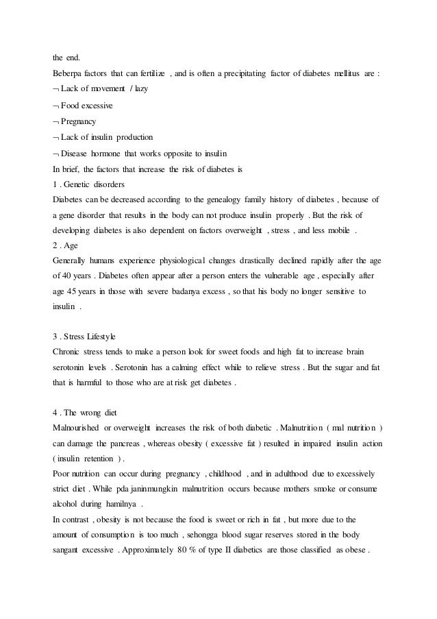 Makalah Bahasa Inggris Diabetes Melitus