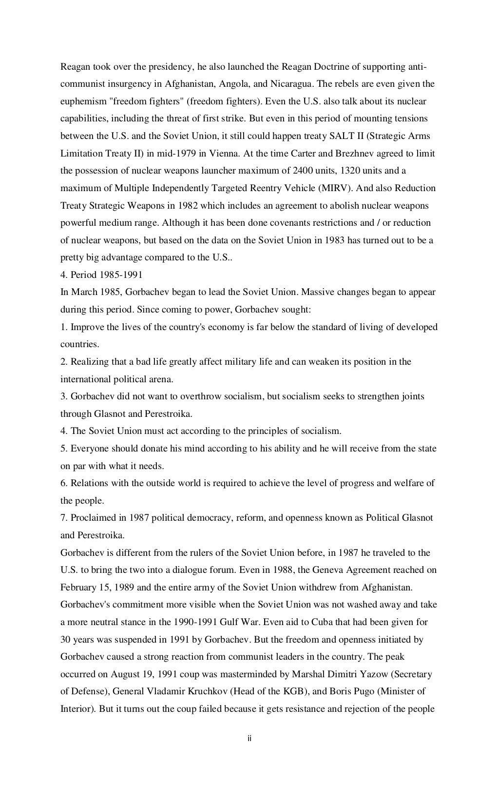 Makalah bahasa inggris perang dingin