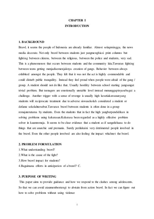 Makalah Bahasa Inggris Tawuran