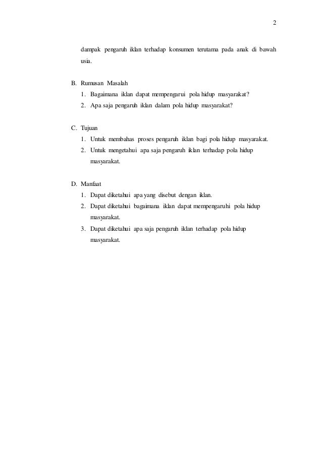 Pengaruh Iklan Terhadap Pola Hidup Masyarakat