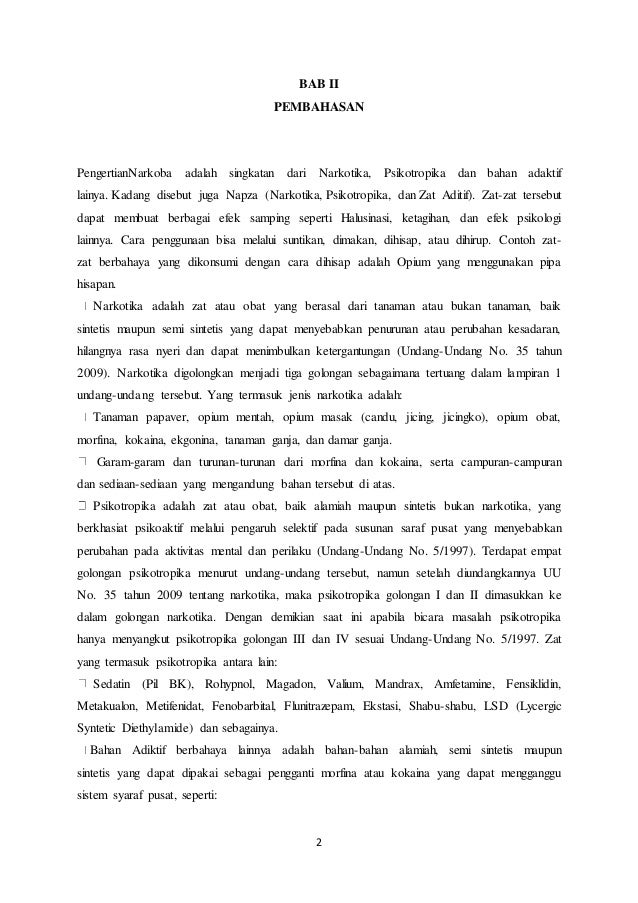 Makalah bahaya narkoba