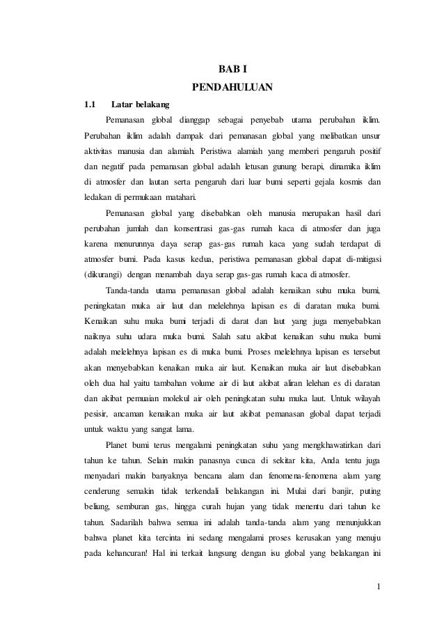 Makalah Bahaya Pemanasan Global