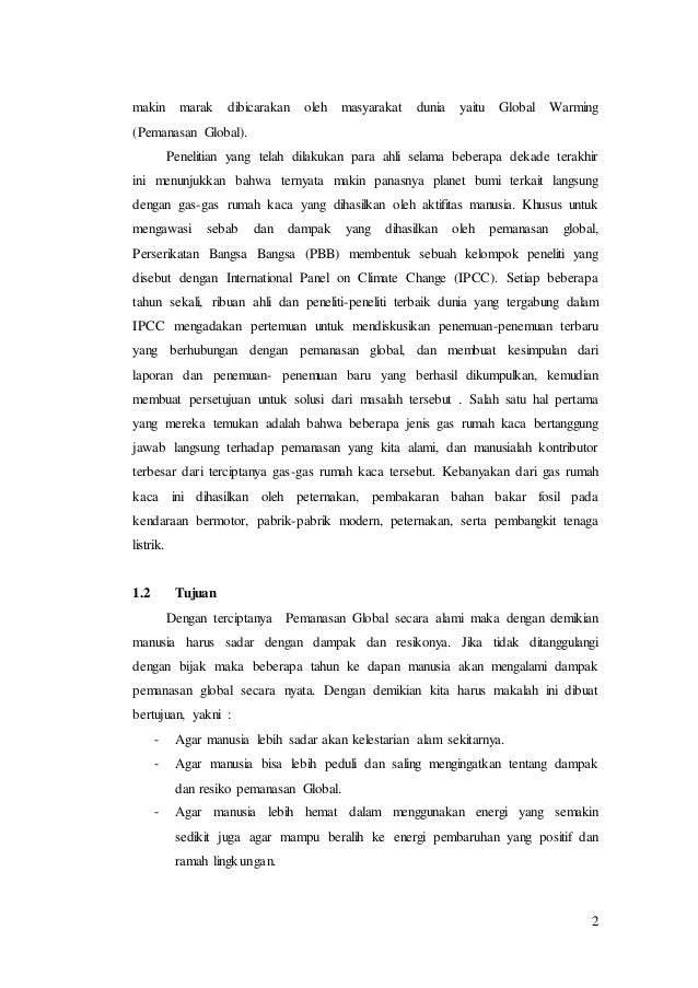 Makalah bahaya pemanasan global