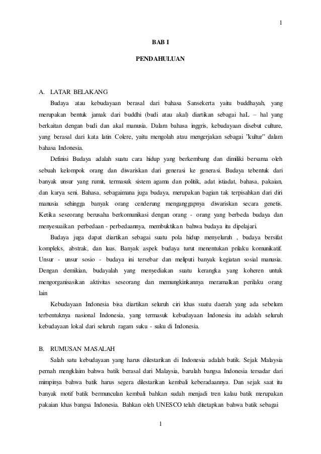 Makalah Kebudayaan Batik Indonesia