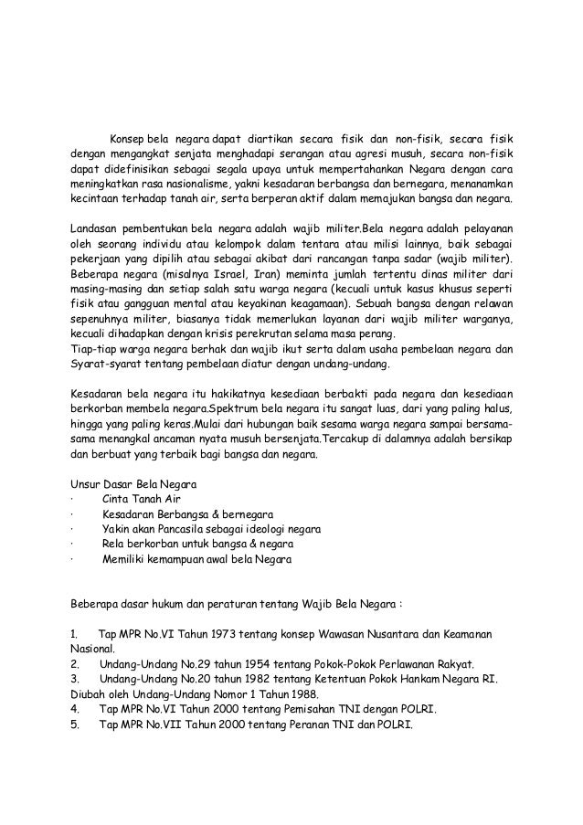 Makalah bela negara