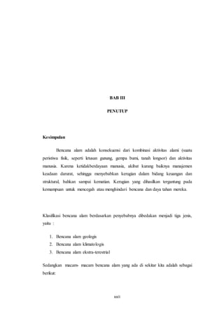Makalah bencana alam