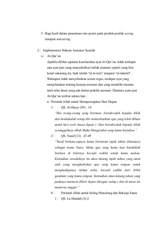 Makalah Tentang Asuransi Syariah Dengan Asuransi Konvesional