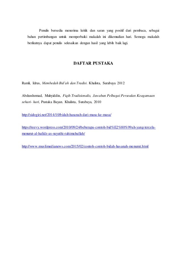 Makalah tentang bid'ah