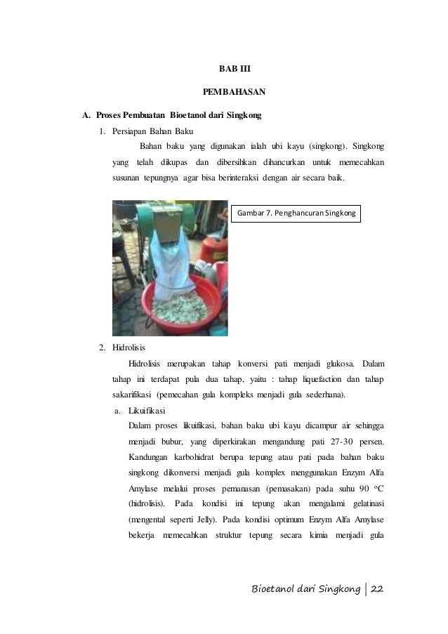 Makalah Bioetanol Dari Singkong