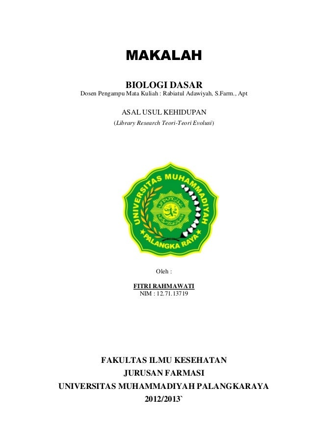 Contoh Makalah Penelitian Biologi