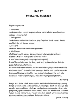Otot Lurik Berkontraksi Berdasarkan Makalah biologi