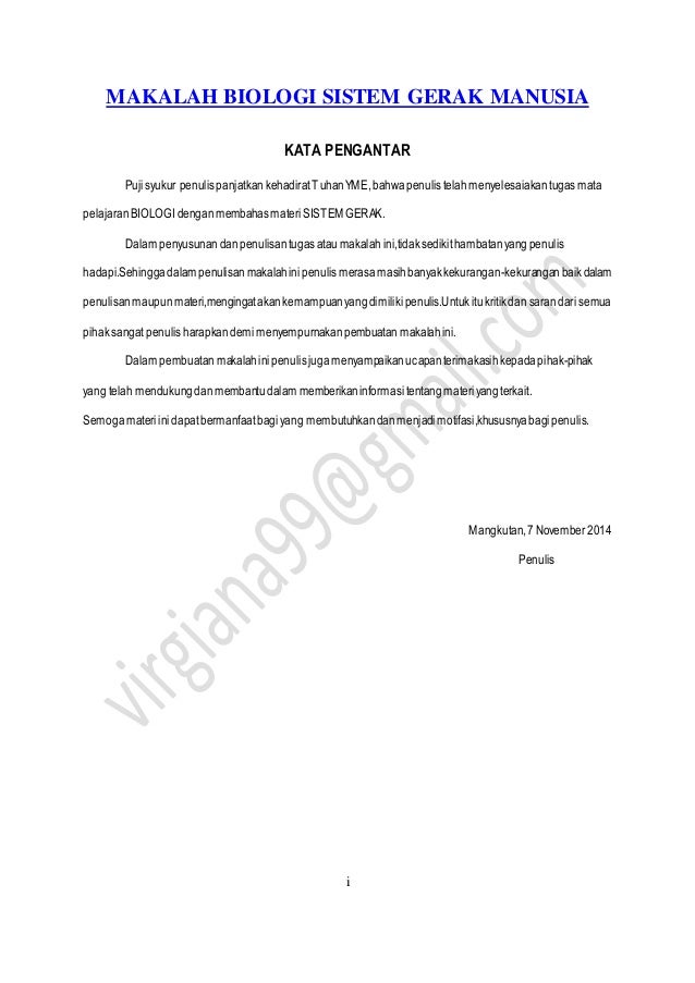 Makalah Biologi Sistem Gerak Manusia Makalah Biologi Sistem Gerak Manusia
