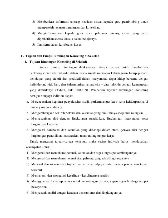 Makalah Bk Arti Tujuan Bk Sekolah