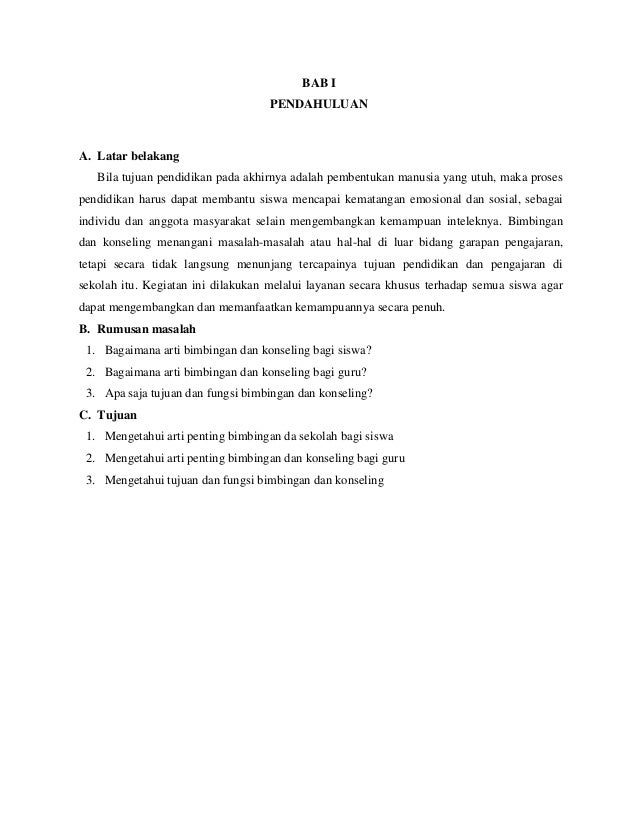 Makalah Bk Arti Tujuan Bk Sekolah
