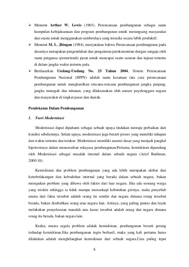 Makalah Perencanaan Pembangunan