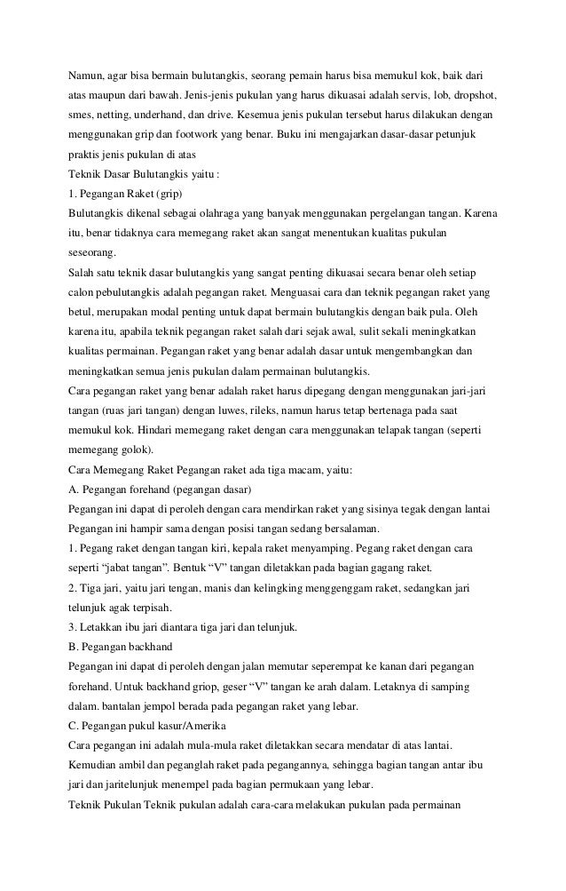 Makalah bulu tangkis