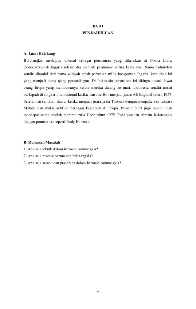 Makalah Bulu Tangkis 2
