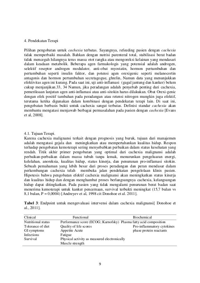 anti androgen obat Cachexia Makalah Malignansi
