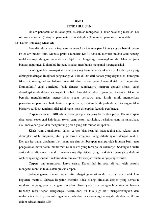 Makalah Cerpen Sma 1 Raha Kabupaten Muna