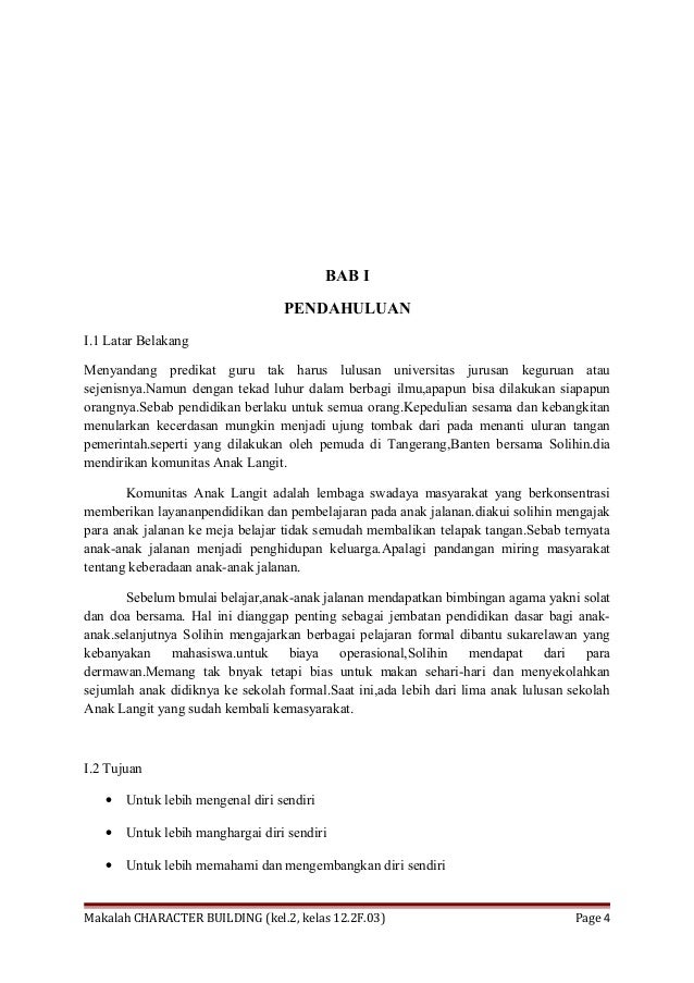 Makalah Character Building Makalah Character Building