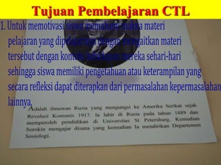 Tujuan Pembelajaran CTL

 