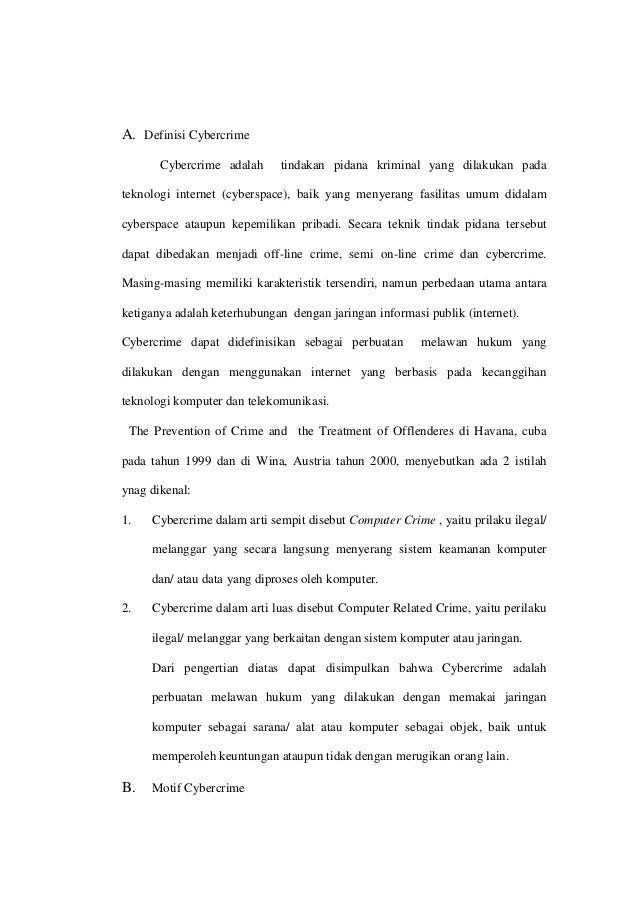 Makalah Cybercrime Cyber Law