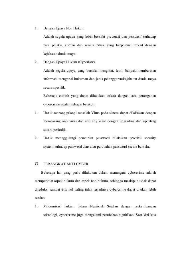 Makalah cybercrime & cyber law