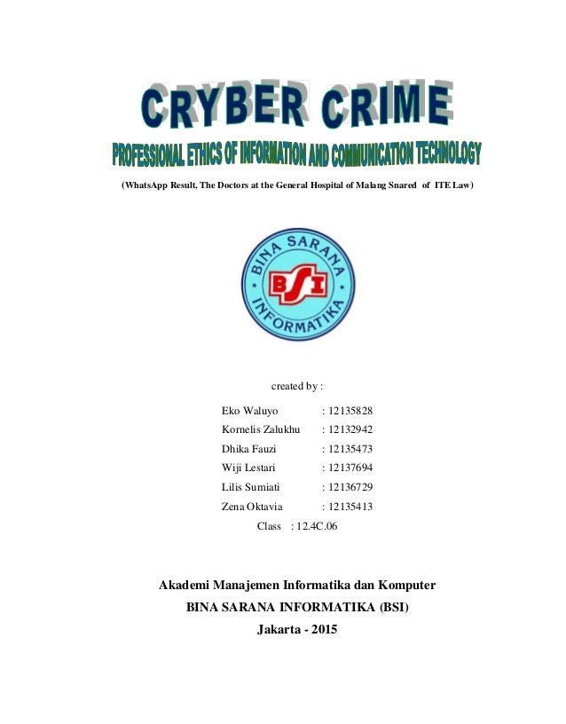 Makalah Cyber Crime Dalam Bahasa Inggris Dan Indonesia