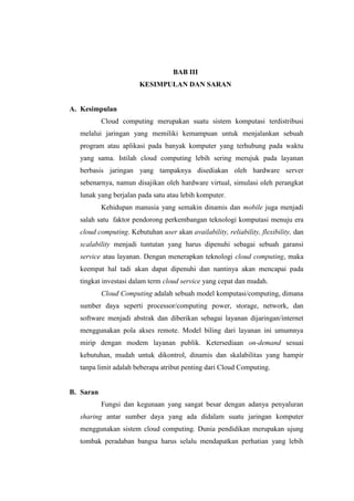Makalah Cloud Computing | PDF