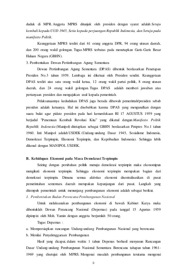 Makalah Demokrasi Terpimpin
