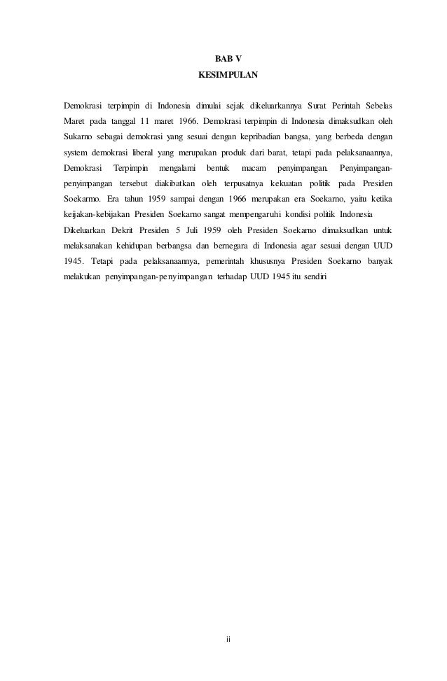Makalah Demokrasi Terpimpin