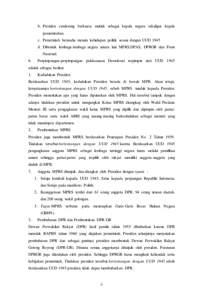 Makalah Demokrasi Terpimpin