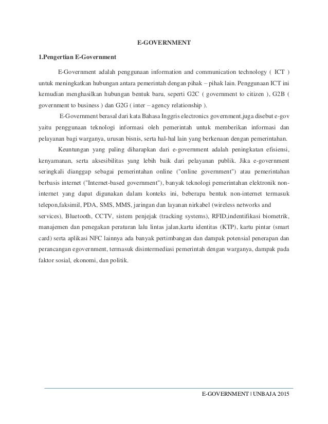Contoh Makalah E Government