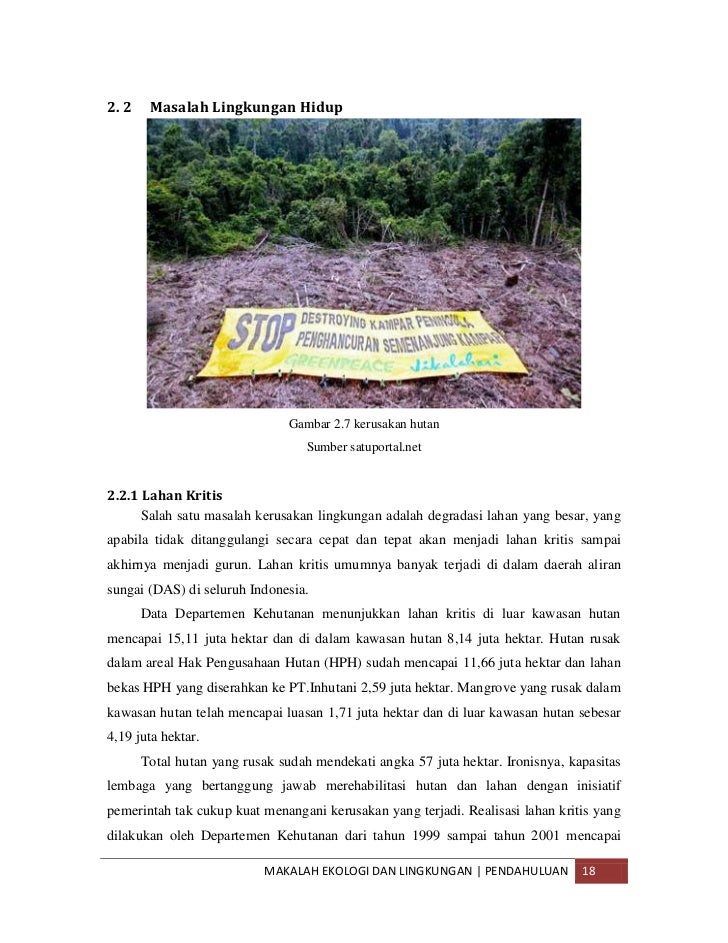 Makalah Ekologi Lingkungan
