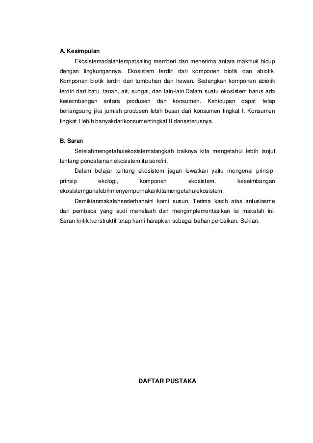Makalah ekosistem