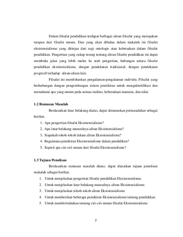 Makalah Eksistensialisme