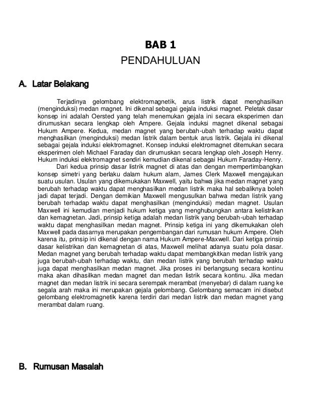 Latar Belakang Makalah Gelombang Elektromagnetik